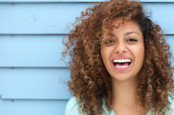 Woman with white teeth